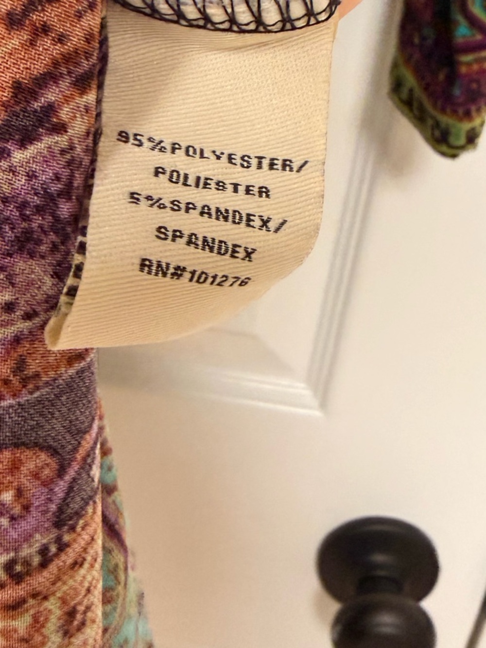 ECI NY 22W Boho Paisley Sunflower Sheath Dress Stretch 3/4 Sleeve Plus Size - Picture 16 of 16
